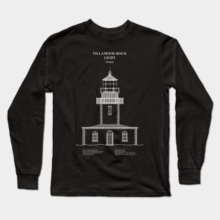 Tillamook Rock Light Lighthouse - Oregon - ADpng Long Sleeve T-Shirt